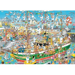 Jumbo (19014) - Jan van Haasteren: "Auf dem Schiff ist nichts im Griff!" - 1000 Teile Puzzle