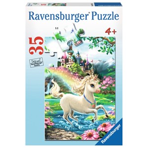 Ravensburger (08765) - Dona Gelsinger: "Unicorn Castle" - 35 Teile Puzzle