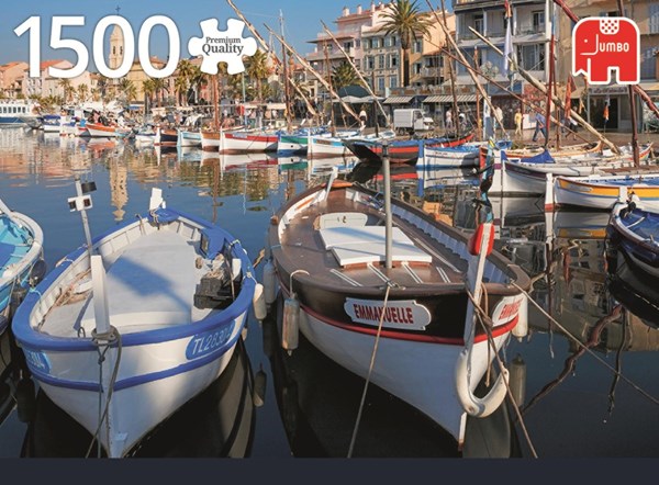 Jumbo (17042) - "Der Hafen von Sanary-sur-Mer, Frankreich" - 1500 Teile Puzzle