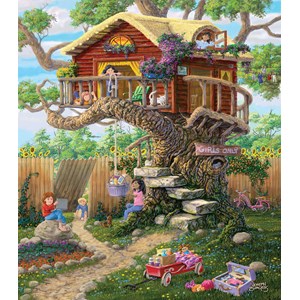 SunsOut (38788) - Joseph Burgess: "Das Baumhaus der Mädchen" - 300 Teile Puzzle