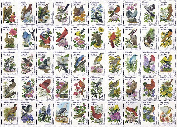 Ravensburger (13224) - "50 Bird Stamps" - 300 Teile Puzzle