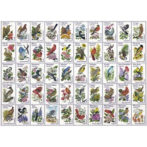 Ravensburger (13224) - "50 Bird Stamps" - 300 Teile Puzzle