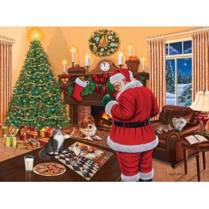 SunsOut (45865) - Higgins Bond: "Santa legt ein Puzzle" - 1000 Teile Puzzle