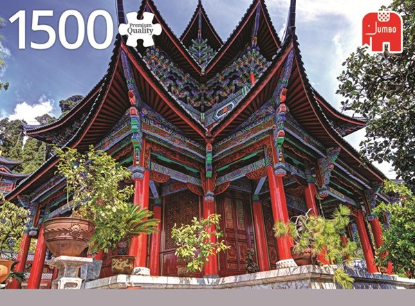 Jumbo (18584) - "Chinesischer Tempel" - 1500 Teile Puzzle