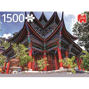 Jumbo (18584) - "Chinesischer Tempel" - 1500 Teile Puzzle