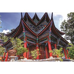 Jumbo (18584) - "Chinesischer Tempel" - 1500 Teile Puzzle