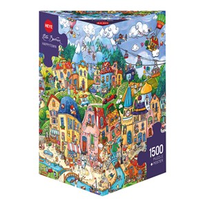 Heye (29744) - Rita Berman: "Buntes Treiben in der Stadt" - 1500 Teile Puzzle