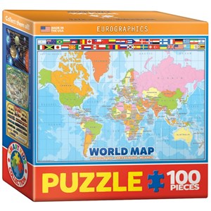 Eurographics (8104-1271) - "World Map" - 100 Teile Puzzle