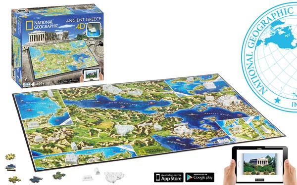 4D Cityscape (61002) - "Ancient Greece" - 600 Teile Puzzle