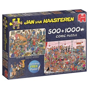 Jumbo (19058) - Jan van Haasteren: "Let's Party!" - 500 1000 Teile Puzzle