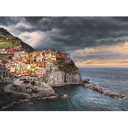 Clementoni (35021) - "Aufziehendes Gewitter in Manarola" - 500 Teile Puzzle