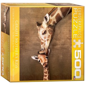 Eurographics (8500-0301) - "Kuss der Giraffenmutter" - 500 Teile Puzzle