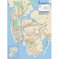 New York Puzzle Co (SW101) - "Metrokarte, New York City" - 500 Teile Puzzle