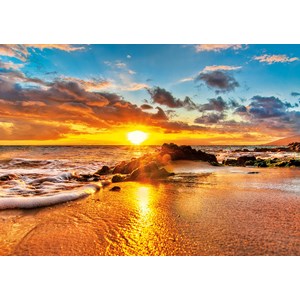 Educa (16771) - "Sonnenuntergang am Meer" - 1500 Teile Puzzle