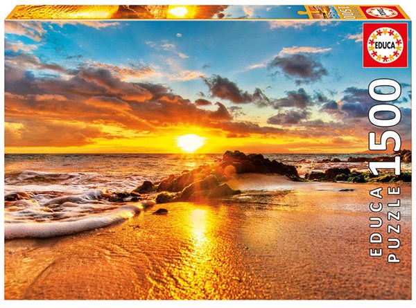 Educa (16771) - "Sonnenuntergang am Meer" - 1500 Teile Puzzle