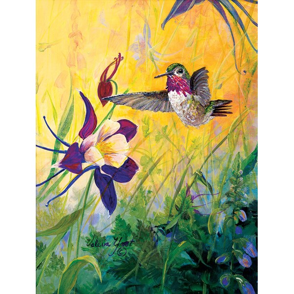 SunsOut (55102) - Valeria Yost: "Visitor to My Garden" - 300 Teile Puzzle