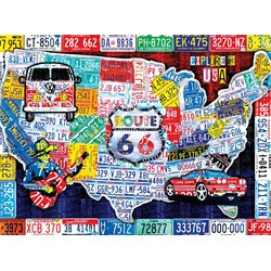 Buffalo Games (11661) - "Explore the USA" - 1000 Teile Puzzle