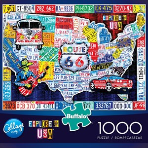 Buffalo Games (11661) - "Explore the USA" - 1000 Teile Puzzle