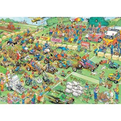 Jumbo (19022) - Jan van Haasteren: "Das Rasenmäherrennen" - 2000 Teile Puzzle