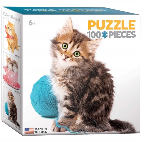 Eurographics (8104-0620) - "Katze mit Wolle" - 100 Teile Puzzle
