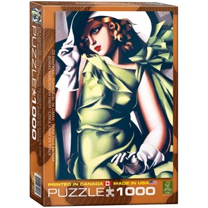 Eurographics (6000-1058) - Tamara de Lempicka: "Meisje in groen" - 1000 Teile Puzzle