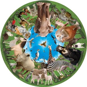 A Broader View (363) - "Animal Arena (Round Table Puzzle)" - 500 Teile Puzzle