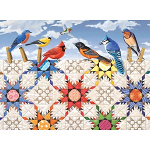 SunsOut (24210) - Rebecca Barker: "Feathered Stars" - 500 Teile Puzzle