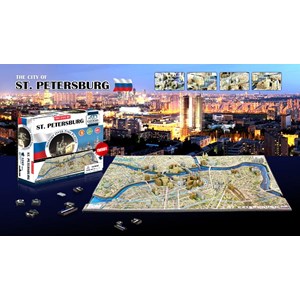 4D Cityscape (40036) - "Saint Petersburg, Russia" - 1245 Teile Puzzle