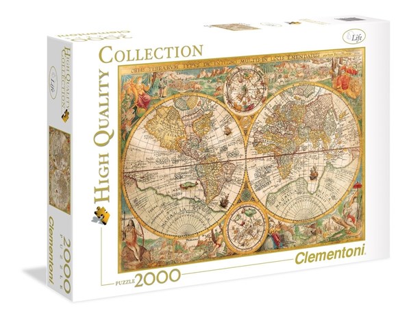 Clementoni (32557) - "Antike Landkarte, Petrus Plancius 1594" - 2000 Teile Puzzle