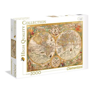 Clementoni (32557) - "Antike Landkarte, Petrus Plancius 1594" - 2000 Teile Puzzle