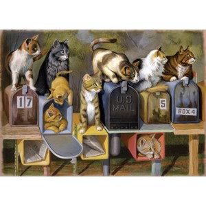 Ravensburger (13562) - Bryan Moon: "Cat's Got Mail" - 300 Teile Puzzle