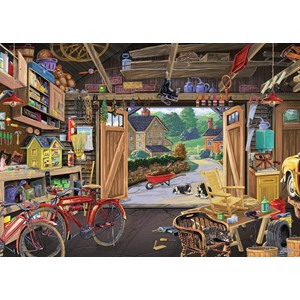 Ravensburger (13578) - Joseph Burgess: "Grandpa's Garage" - 300 Teile Puzzle