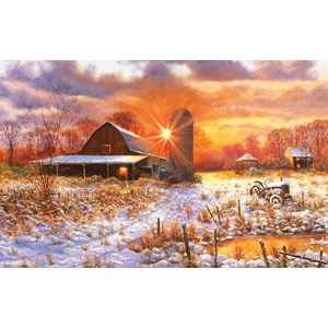 SunsOut (44223) - Bill Makinson: "Snow Barn" - 550 Teile Puzzle