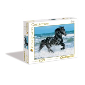 Clementoni (30175) - "Das Schwarze Pferd" - 500 Teile Puzzle