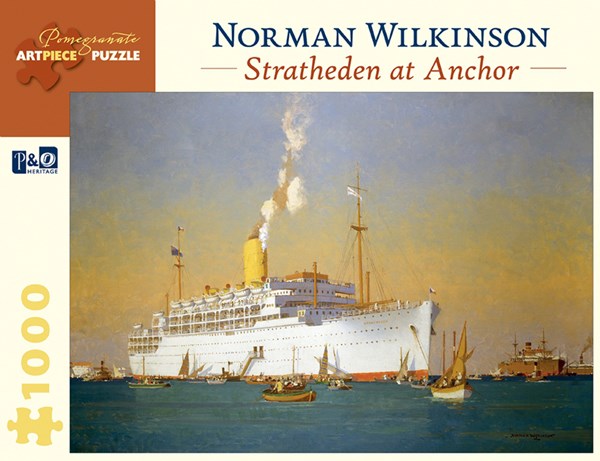 Pomegranate (AA842) - Norman Wilkinson: "Stratheden vor Anker" - 1000 Teile Puzzle