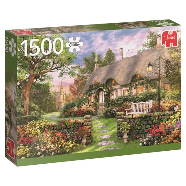 Jumbo (18367) - Dominic Davison: "Hütte im Sonnenlicht" - 1500 Teile Puzzle