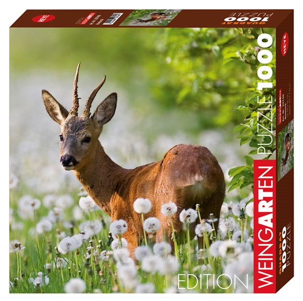 Heye (29748) - "Rehbock auf der Wiese" - 1000 Teile Puzzle