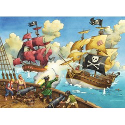 Ravensburger (10666) - "Pirate Battle" - 100 Teile Puzzle