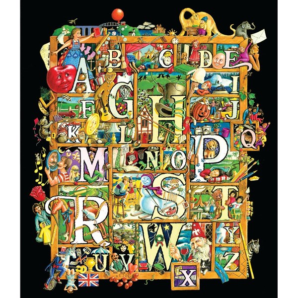 SunsOut (81896) - "Shadowbox of Letters" - 200 Teile Puzzle