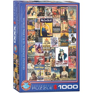 Eurographics (6000-0937) - "Erster und Zweiter Weltkrieg Poster" - 1000 Teile Puzzle