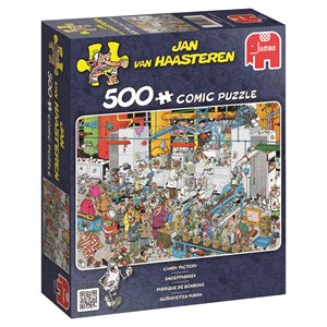 Jumbo (19025) - Jan van Haasteren: "Süßigkeitenfabrik" - 500 Teile Puzzle