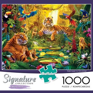 Buffalo Games (1426) - Jan Patrik Krasny: "Tiger Family in the Jungle" - 1000 Teile Puzzle