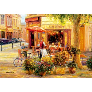 Educa (17130) - Haixia Liu: "Eckcafe, Haixia Liu" - 2000 Teile Puzzle