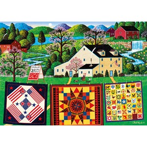 Buffalo Games (2628) - Charles Wysocki: "The Quiltmaker Lady" - 300 Teile Puzzle