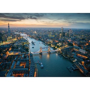 Piatnik (540943) - "London bei Dämmerung" - 1000 Teile Puzzle