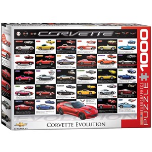 Eurographics (6000-0683) - "Chevrolet Corvette Entwicklung" - 1000 Teile Puzzle