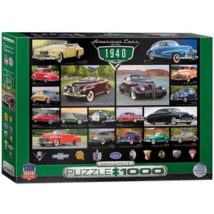 Eurographics (6000-0675) - "Amerikanische Autos der 1940er Jahre" - 1000 Teile Puzzle