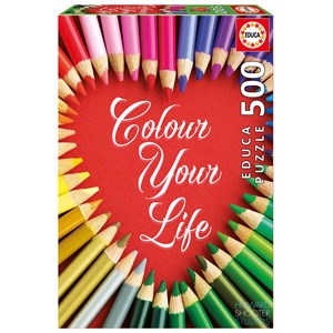 Educa (17081) - "Bring Farbe in dein Leben!" - 500 Teile Puzzle