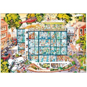 Heye (25784) - Jean-Jacques Loup: "Unfallstation" - 2000 Teile Puzzle