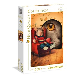 Clementoni (35015) - "Blick durchs Mausehaus" - 500 Teile Puzzle
